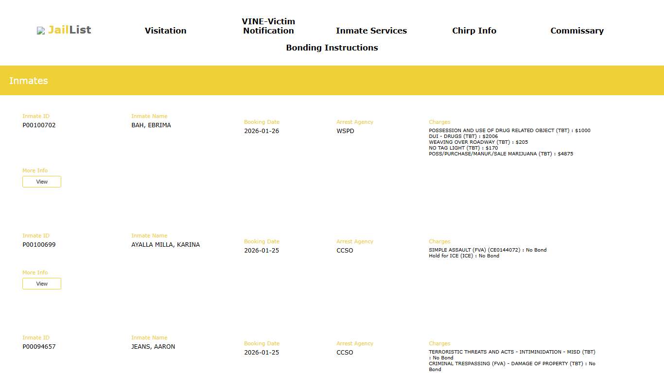 Cherokee County Inmate Search